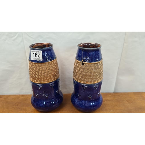 162 - Pair of Doulton Lambeth Vases, 1 AF