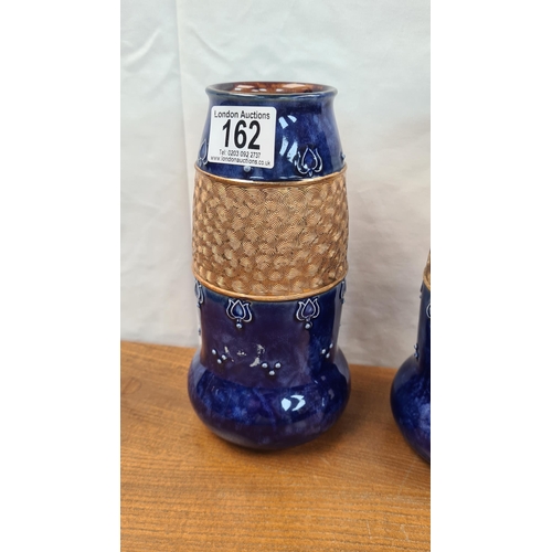 162 - Pair of Doulton Lambeth Vases, 1 AF