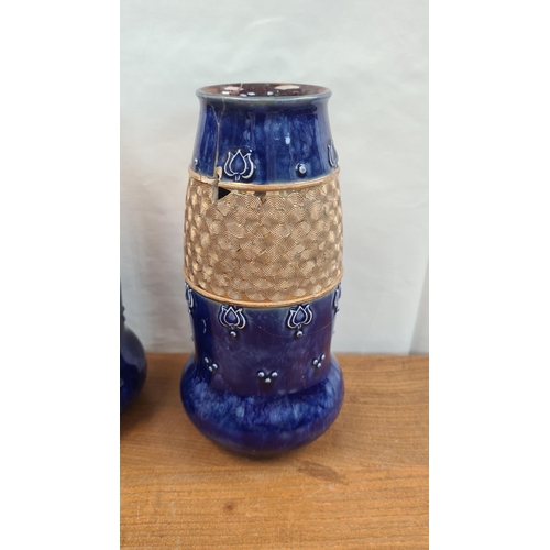 162 - Pair of Doulton Lambeth Vases, 1 AF