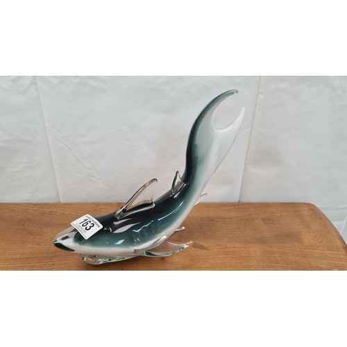 163 - Vintage Murano Glass Shark