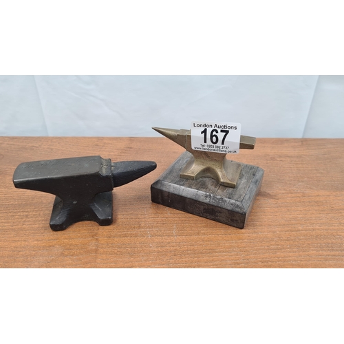 167 - 2 Ornamenetal Anvils