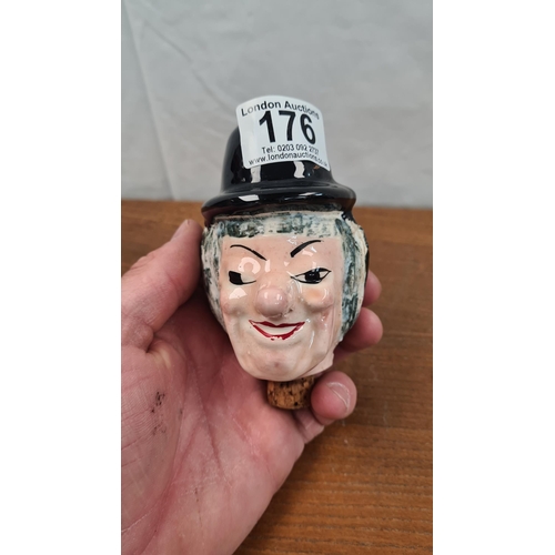 176 - Unusual Ceramic Wine Bottle Stopper