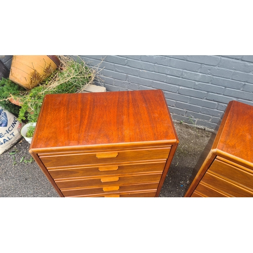 549 - Pair of Vintage Hulsta Danish Chest of Drawers (70cm Wide, 37cm Deep, 80cm Tall)