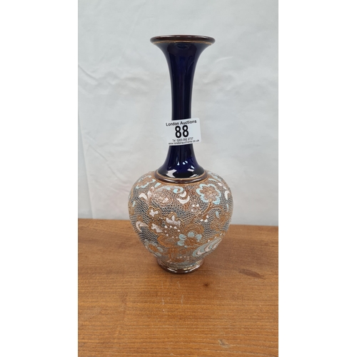 88 - Victorian Royal Doulton Lambeth 25cm Vase