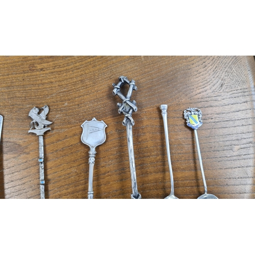 93 - Good Collection of Silver Spoons plus a Napkin Ring and a Locket 247g