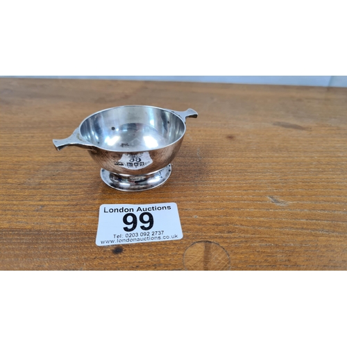 99 - Small Hallmarked Silver Quaich Cup London 1911 46g