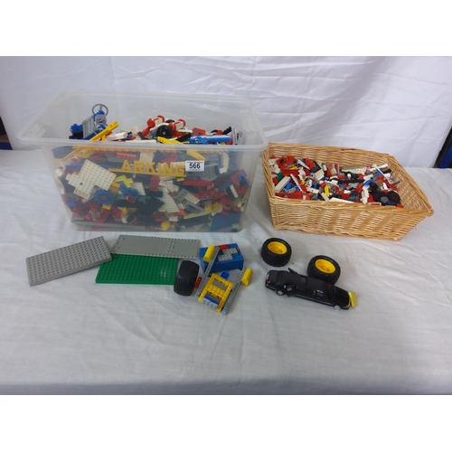 566 - 2 Large Boxes of Assorted Lego