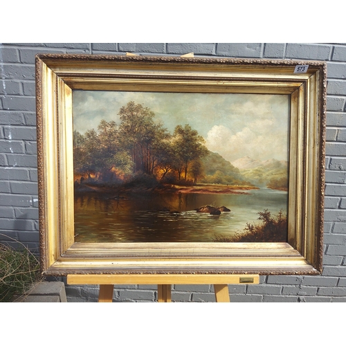 573 - Large Framed Early 20th Century Oil on Canvas 85cm x 67cm