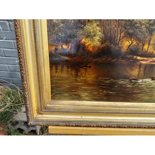 573 - Large Framed Early 20th Century Oil on Canvas 85cm x 67cm