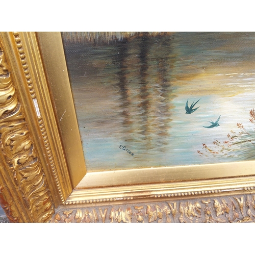 578 - Victorian Gilt Framed AF Oil on Canvas (66cm x 56cm)