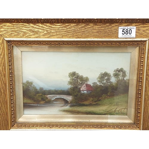 580 - Victorian Gilt Framed Oil on Canvas (35cm x 45cm)