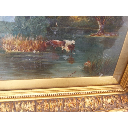 582 - Victorian Gilt Framed Oil on Canvas (AF) 46cm x 35cm