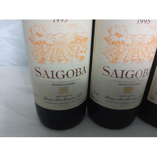 584 - 4 Bottles of 1995 Saigoba Rioja Wine