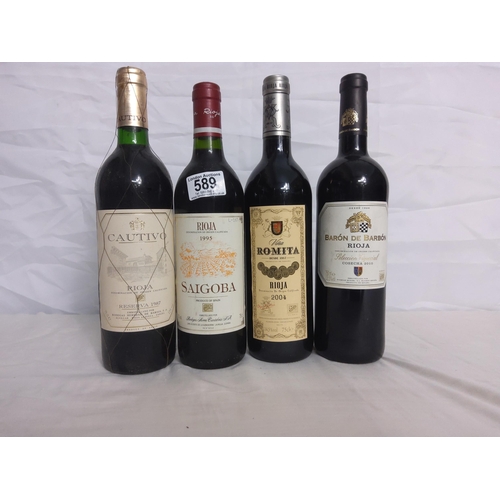 589 - 4 Bottles of Rioja Wine