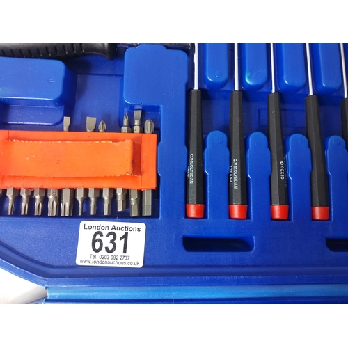 631 - Cased Set of Various Professional Pliers and a Screwdriver Set complete with Ratchet