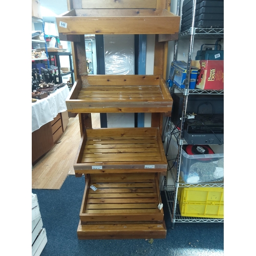 646 - Rustic Wooden Shop Display Unit