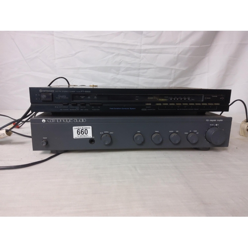 660 - Cambridge Audio P25 Amplifier and a Hitatchi  FT 5500 Tuner