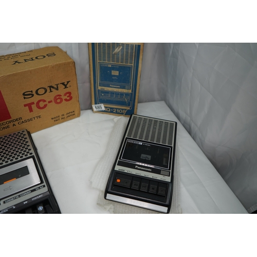 680 - Panasonic RQ-2108 Cassette Recorder and a Sony TC-63 Cassette Recorder