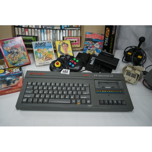 684 - Sinclair ZX Spectrum with a Large Quantity of Games