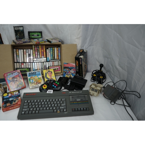 684 - Sinclair ZX Spectrum with a Large Quantity of Games