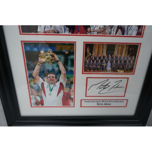 728 - Martin Johnson Rugby Signed Photograph Set (Authentic)