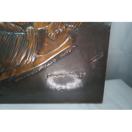 732 - An Embossed Copper Plaque-Sigmund Freud