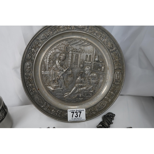 737 - Lot of Pewter Items