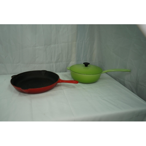 696 - 2 Le Creuset Pans