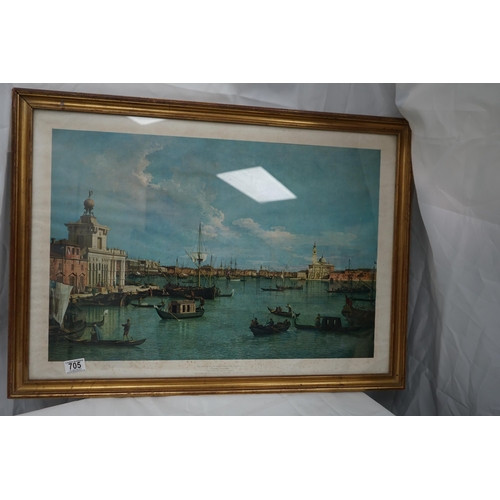 705 - The Bacino di San Marco From the Giudecca Print after Canaletto (1697-1768) Framed