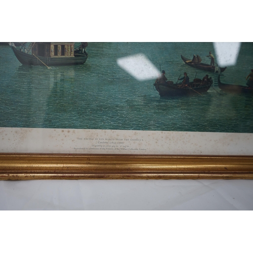 705 - The Bacino di San Marco From the Giudecca Print after Canaletto (1697-1768) Framed