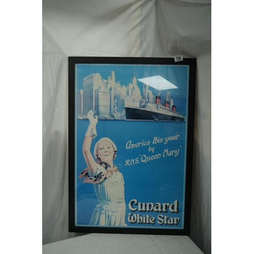 706 - Framed Cunard White Star Print