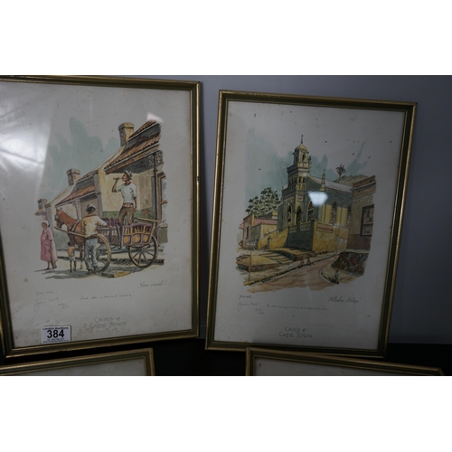 561 - Set of 4 Cries of Cape Town Limited Edition Signed Lithographs-John Hall