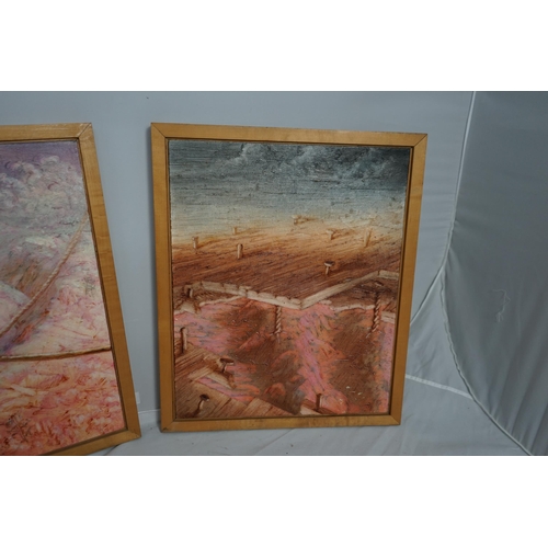 567 - Pair of Un Identifiable Oil on Canvas Paintings-from the Dulwich area. 47cm x 57cm