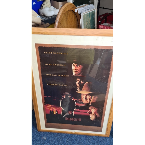 787 - 1992 Unforgiven Movie Poster Framed Starring Clint Eastwood 78cm x 112cm