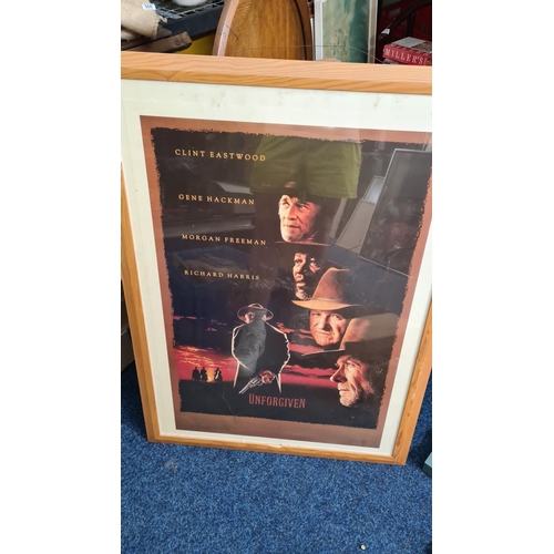 787 - 1992 Unforgiven Movie Poster Framed Starring Clint Eastwood 78cm x 112cm