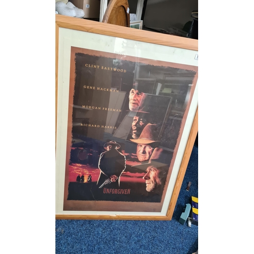 787 - 1992 Unforgiven Movie Poster Framed Starring Clint Eastwood 78cm x 112cm