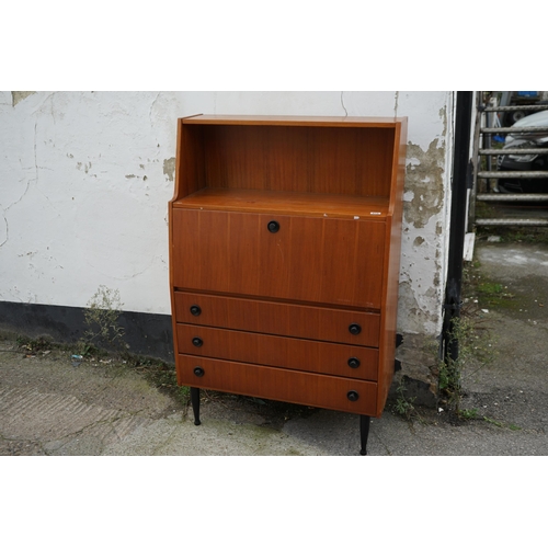 672 - Mid Century Teak Bureau