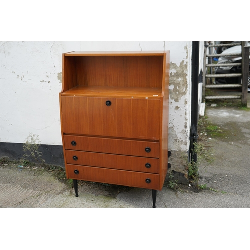 672 - Mid Century Teak Bureau