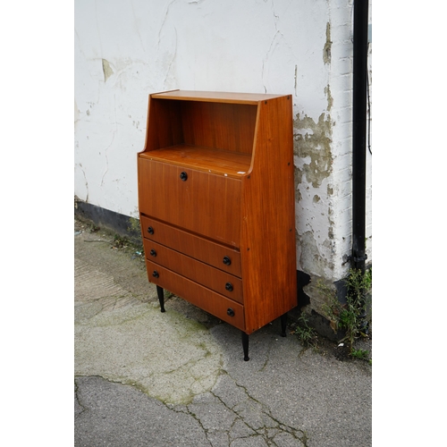 672 - Mid Century Teak Bureau