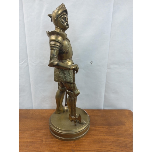 177 - Pair of Heavy King/Knight Figures 45cm Tall