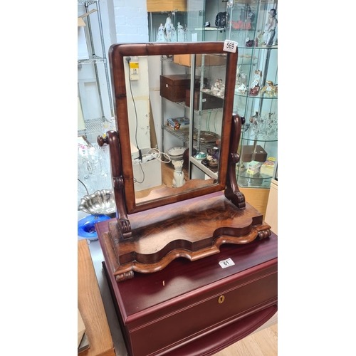 569 - Victorian Mahogany Dressing Table Mirror