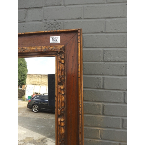 706 - Old Wooden Framed Mirror 78cm x 87cm