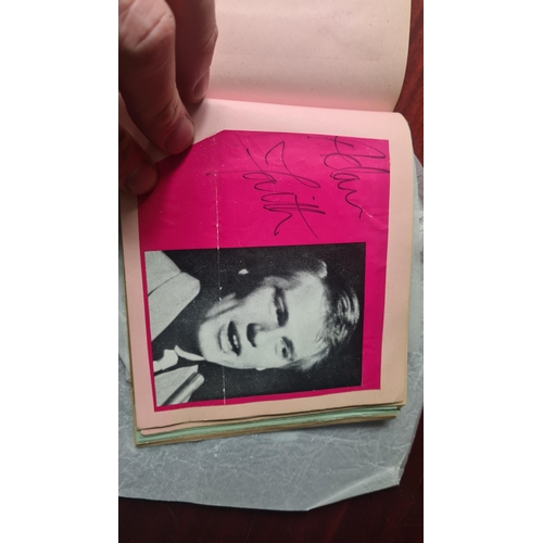 715 - 1960s Autograph Book-Highlights include: Tommy Cooper, Various Cricketers, Harry Corbett, Marty Wild... 