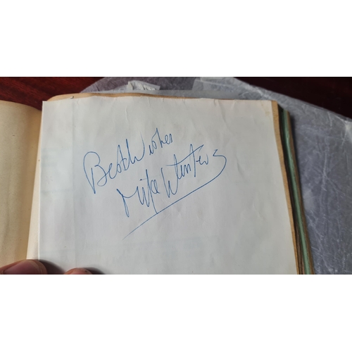 715 - 1960s Autograph Book-Highlights include: Tommy Cooper, Various Cricketers, Harry Corbett, Marty Wild... 