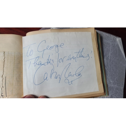 715 - 1960s Autograph Book-Highlights include: Tommy Cooper, Various Cricketers, Harry Corbett, Marty Wild... 