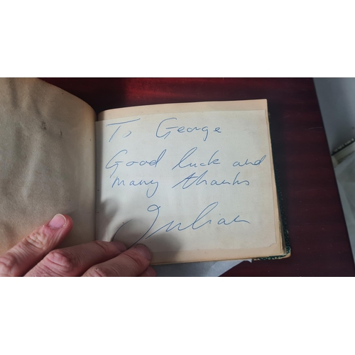 715 - 1960s Autograph Book-Highlights include: Tommy Cooper, Various Cricketers, Harry Corbett, Marty Wild... 