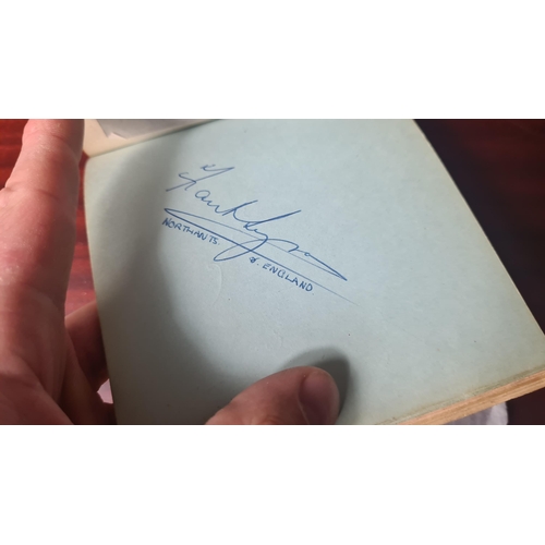 715 - 1960s Autograph Book-Highlights include: Tommy Cooper, Various Cricketers, Harry Corbett, Marty Wild... 