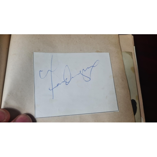 715 - 1960s Autograph Book-Highlights include: Tommy Cooper, Various Cricketers, Harry Corbett, Marty Wild... 