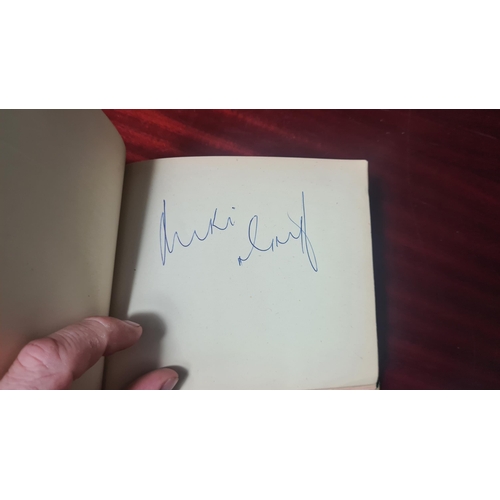 715 - 1960s Autograph Book-Highlights include: Tommy Cooper, Various Cricketers, Harry Corbett, Marty Wild... 