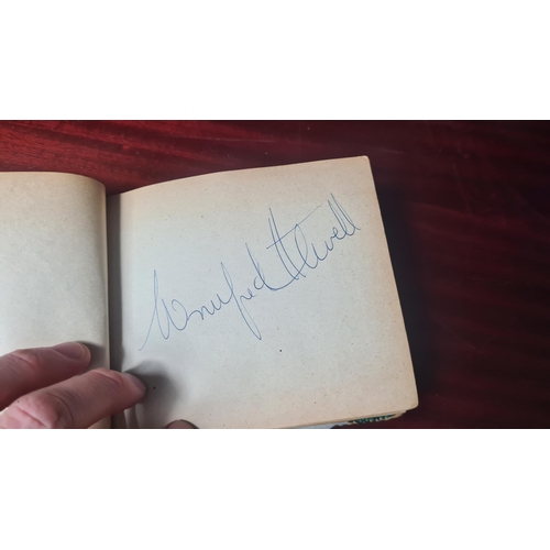 715 - 1960s Autograph Book-Highlights include: Tommy Cooper, Various Cricketers, Harry Corbett, Marty Wild... 